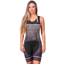 Macaquinho Kauna sem Mangas Triathlon Elite Pixel Proteção UV50+ - Feminino - Foto 1