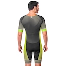 Macaquinho Kauna com Mangas Triathlon Elite Fluor Power Proteção UV50+ - Masculino - Foto 2