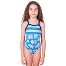 Maiô Kauna Hibiscus Proteção UV50+ - Infantil - Foto 1