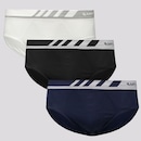 Kit de Cuecas Slip Lupo Microfibra Sem Costuracom 3 Unidades - Adulto - Foto 1