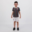 Kit de Uniforme de Futebol Infantil do Fluminense I 21 com Camisa e Calção Umbro - Foto 1