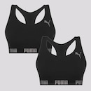 Kit Tops Puma Sem Costura com 2 Unidades - Feminino - Foto 1