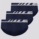 Kit de Cuecas Slip Lupo Microfibra com 3 Unidades - Adulto - Foto 1