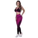 Conjunto Legging Fitness Orbiss Fitness Degrade Recortes e Top Tiras Bojo Poliamida - Feminino - Foto 1