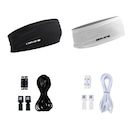 Kit com 2 Testeiras e 2 Cadarços Elásticos Branco e Preto - Foto 1