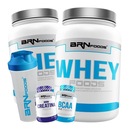 Kit 2x Whey Foods Morango 900g + Baunilha + BCAA Fit 100g + Premium Creatina 100g + Coqueteleira - Foto 1