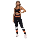 Calça Legging AVA Fitness Wear Suplex Recortes - Feminina - Foto 4