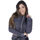 Jaqueta de Moletom Cropped Orbis Fitness com Capuz Flanelado - Feminina - Foto 2