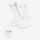 Kit de Meias Cano Alto Nike Everyday Plus Cushioned - 3 Pares - Adulto - Foto 1