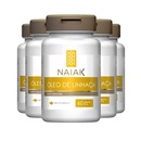 Kit 5 Óleo de Linhaça Naiak - 60 cápsulas - 5 Unds - Foto 1