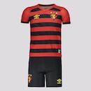 Kit de Uniforme de Futebol Infantil do Sport Club do Recife I 21 com Camisa e Calção Umbro - Foto 1