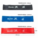 Kit Faixas Elástica com 3 Tensões Muvin - 150Cm X 15Cm + Kit Mini Band - 27,5Cm X 5Cm - 3 Tensões - Foto 5
