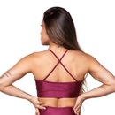 Top Fitness AVA Fitness Wear Liso Poliamida Metalizado - Adulto - Foto 3