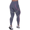 Calça Legging Orbis Fitness Recortes Cós Alto Modeladora Suplex - Feminina - Foto 3