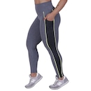 Calça Legging Orbis Fitness Recorte Lateral com Bolso Detalhe Neon - Feminina - Foto 2