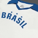 Camisa Liga Retrô Brasil Branco Estrelas 10 - Masculina - Foto 4
