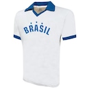 Camisa Liga Retrô Brasil Branco Estrelas 10 - Masculina - Foto 1