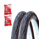 Kit de 1 Par de Pneus Balão Kenda Flame Aro 26x2.125 + 2 Câmaras Bico Grosso - Foto 1