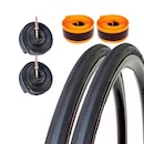 Kit de 1 Par de Pneus Pirelli Corsa Pro Kevlar 700x23 + 2 Câmaras Bico Fino Kenda + 2 Fitas Anti Furo - Foto 1