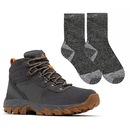 Kit Bota Columbia Newton Ridge Plus II Impermeável + 3 Pares de Meias - Masculina - Foto 1