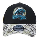 Boné Aba Curva New Era 9Forty Carolina Panthers Salute To Service 2022 - Snapback - Trucker - Adulto - Foto 2