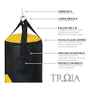 Kit de Luta Troia: Saco de Pancada Troia - 90cm + Luvas de Treino - Foto 5