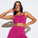 Top Fitness com Bojo Honey Be com Alcinhas Cruzadas TP1474 - Adulto - Foto 1