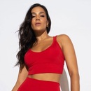 Top Fitness Honey Be com Alcinhas Duplas de Viés TP1479 - Adulto - Foto 1