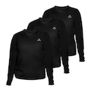 Camiseta Muvin Dry Basic LS Manga Longa FPS50 - Feminino - 3 Unds - Foto 1