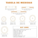 Kit Musculação Completo Yangfit com Barra Anilha + Halter Kettlebell - 30kg - Foto 2