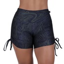 Shorts Curto Fitness Orbis Cadarço Franze Lateral Estampado - Feminino - Foto 2