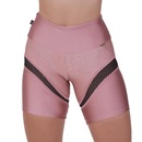 Bermuda Orbis Fitenss Recortes Tela Cirrê Meia Coxa - Feminina - Foto 3