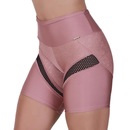 Bermuda Orbis Fitenss Recortes Tela Cirrê Meia Coxa - Feminina - Foto 1