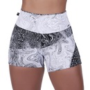 Shorts Orbis Fitness Jacquar degrade Cintura Alta - Feminino - Foto 1