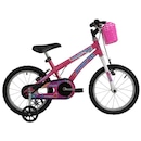 Bicicleta Aro 16 Athor Baby Girl com rodinha Freio V-Brake 1 Velocidade - Infantil - Foto 1