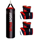 Kit Saco de Pancada Stylo Sport Profissional - 120cm + Luvas de Treino com 2 Pares - Infantil - Foto 1