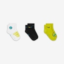 Kit de Meias Cano Curto Nike Lightweight Everyday - Infantil - 3 Pares - Foto 2