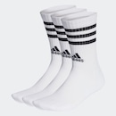Meia Cano Alto adidas 3S - 3 Pares - Adulto - Foto 3