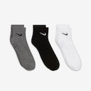Kit de Meias Cano Média Nike Everyday Lightweight Ankle - Unissex - 3 Pares - Foto 3