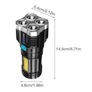 Lanterna Led DK 4 Núcleos Alto Brilho Longo Alcance Ultra Iluminação UBS - Foto 3