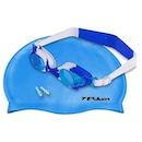 Kit de Natação Poker: Óculos Orimos + Touca + Protetor de Ouvido - Infantil - Foto 1