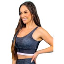 Top Fitness com Bojo Manalinda Oncinha - Feminino - Foto 2