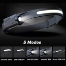 Lanterna Led de Cabeça DK Profissional Recarregável Camping Sensor de Movimento - Adulto - Foto 2