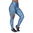 Calça Legging Orbis Fitness Cirrê Tiras Vazada - Feminina - Foto 3