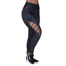 Calça Legging Orbis Fitness Cirrê Tiras Vazada - Feminina - Foto 2