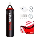 Kit de Luta Stylo Sports: 1 Saco de Pancada - 120cm + Luvas de Treino Bate Saco + 1 Suporte - Foto 1