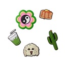 Kit de Acessórios para Sandália Crocs Jibbitz Chill Girl - 5 Unds - Foto 1