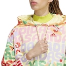 Blusão de Moletinho com Capuz adidas x Farm Rio 3-Stripes - Feminino - Foto 5