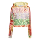 Blusão de Moletinho com Capuz adidas x Farm Rio 3-Stripes - Feminino - Foto 1