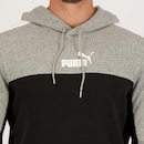 Blusão de Moletom com Capuz Puma ESS+ Block Hoodie - Masculino - Foto 4